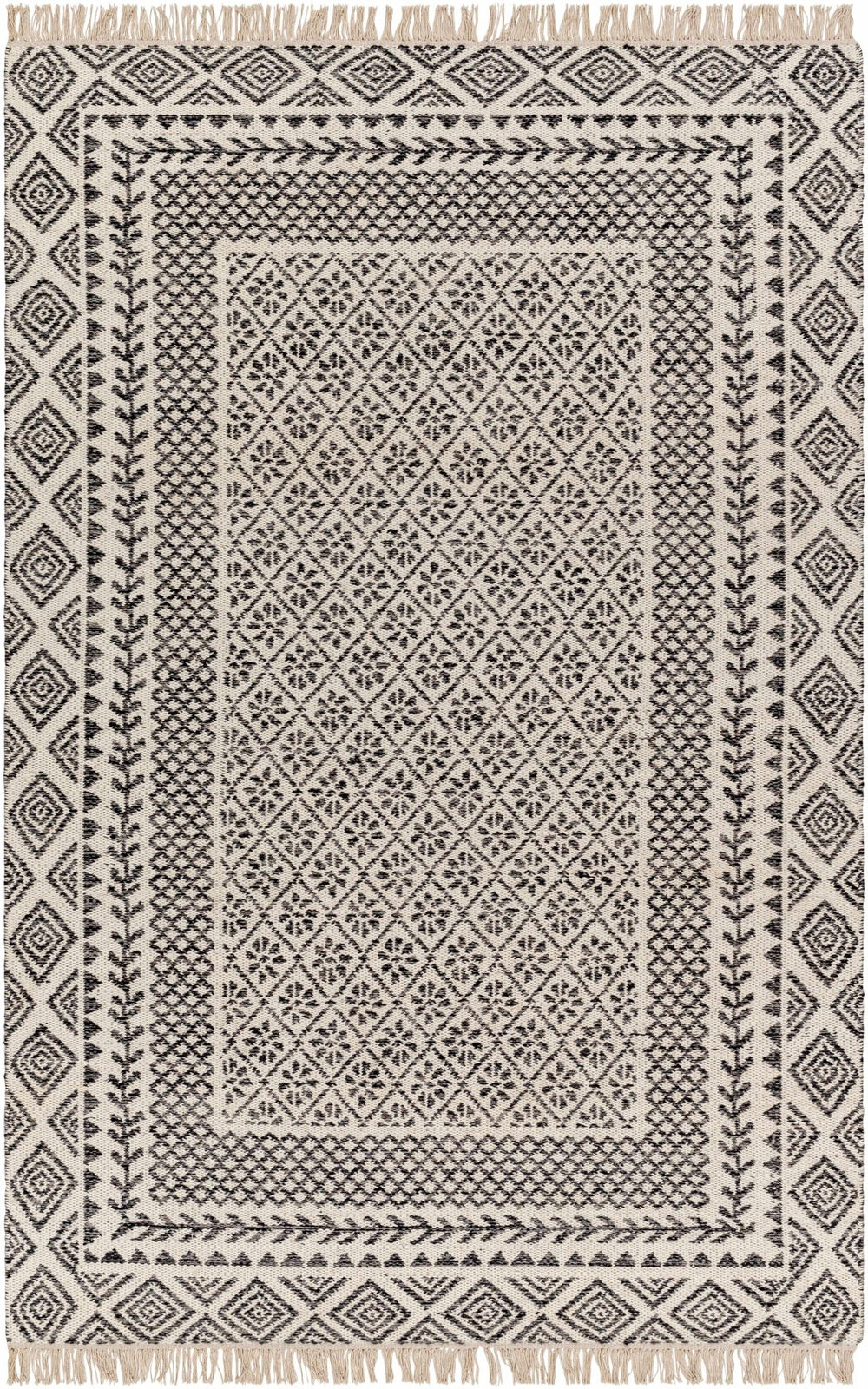 Hulda Bohemian Ivory And Gray Area Rug - The Rug Decor