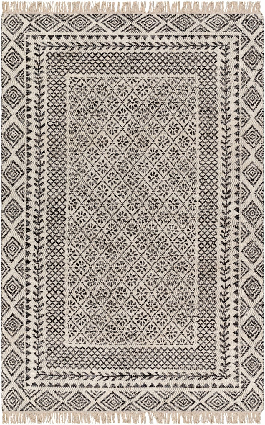 Hulda Bohemian Ivory And Gray Area Rug - The Rug Decor