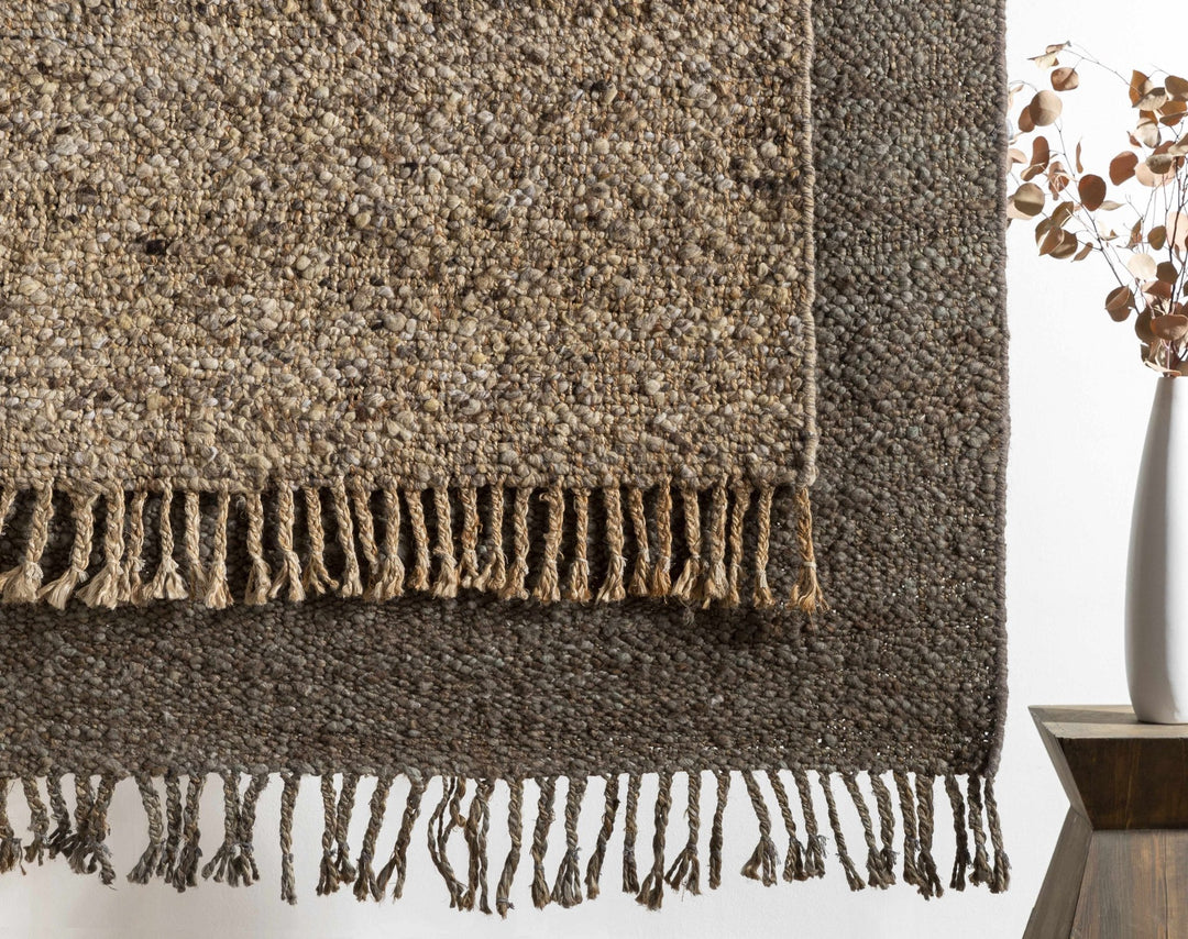Humbird Beige Modern Style Hand Woven Wool Area Rug - The Rug Decor