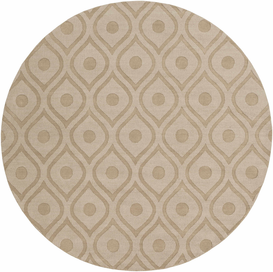 Hundred Modern Geometric Design Tan Hand Loom Area Rug
