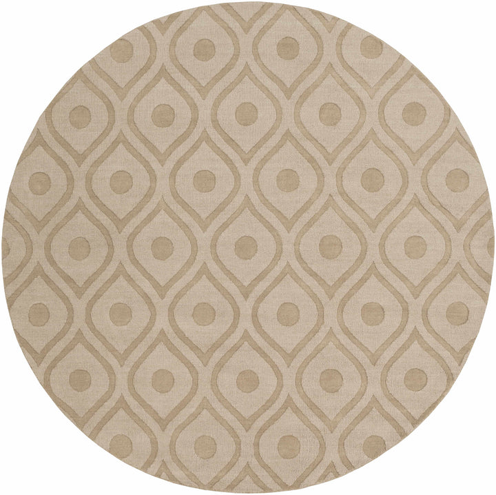 Hundred Modern Geometric Design Tan Hand Loom Area Rug
