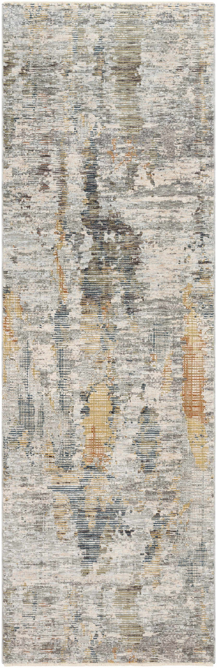 Hustontown Modern Abstract Design Gray Area Rug