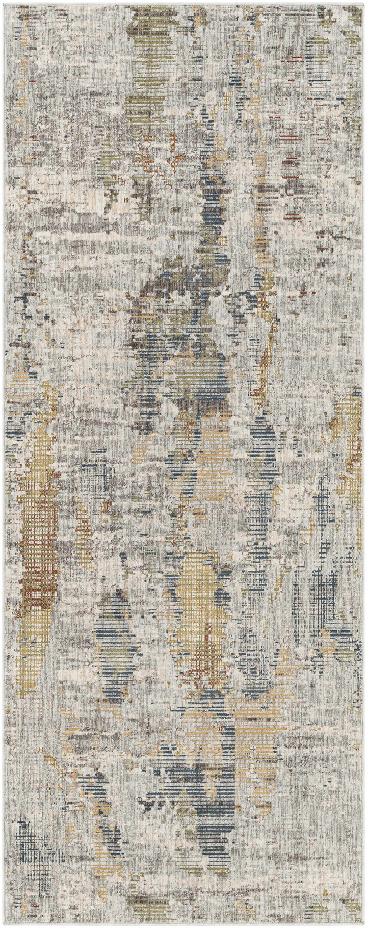 Hustontown Modern Abstract Design Gray Area Rug