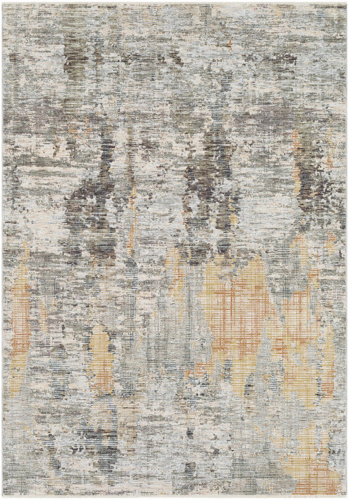 Hustontown Modern Abstract Design Gray Area Rug