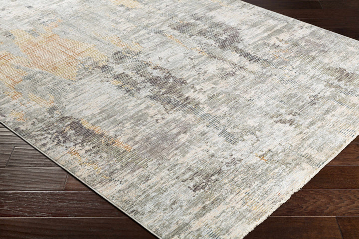 Hustontown Modern Abstract Design Gray Area Rug