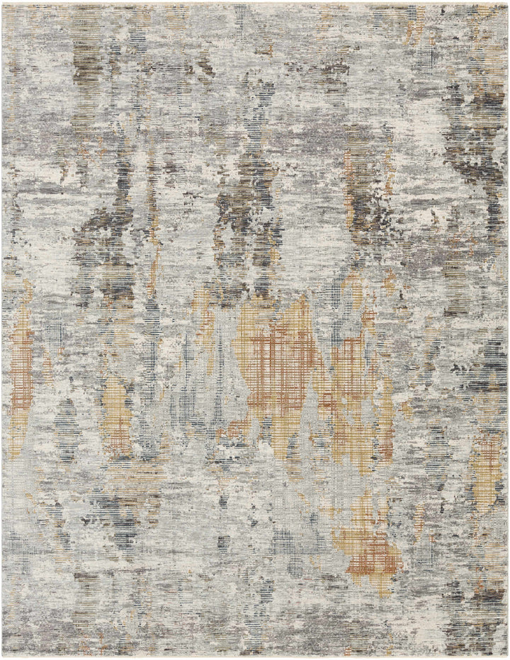 Hustontown Modern Abstract Design Gray Area Rug
