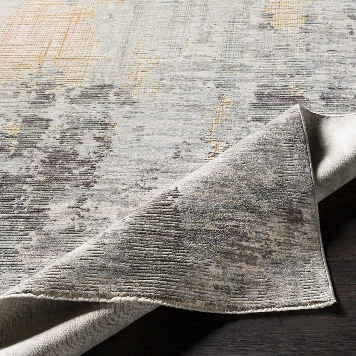 Hustontown Modern Abstract Design Gray Area Rug
