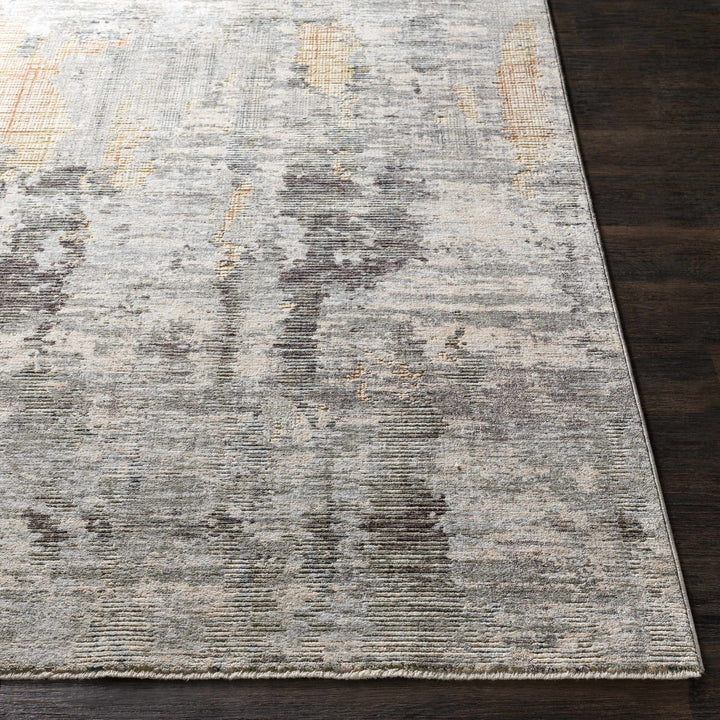 Hustontown Modern Abstract Design Gray Area Rug
