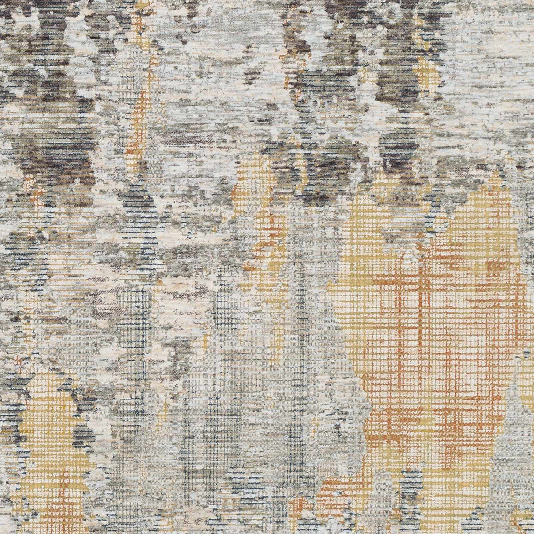 Hustontown Modern Abstract Design Gray Area Rug