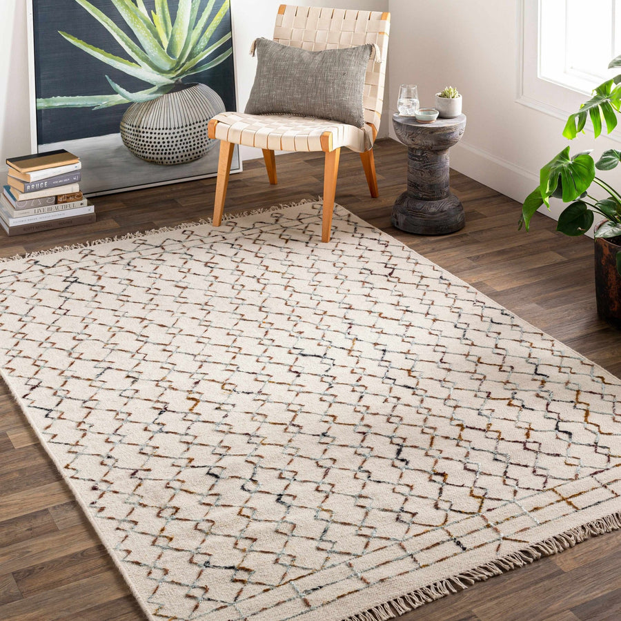 Husum Contemporary White And Gray Rug - The Rug Decor
