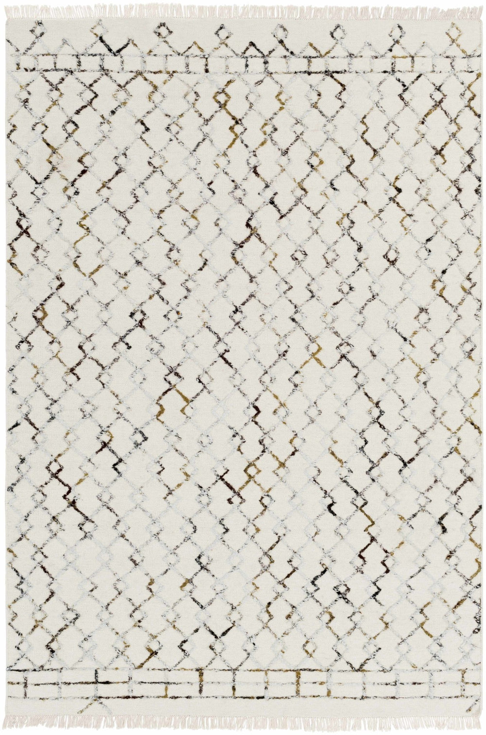 Husum Contemporary White And Gray Rug - The Rug Decor