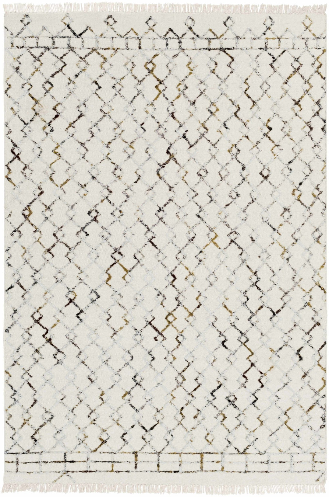 Husum Contemporary White And Gray Rug - The Rug Decor