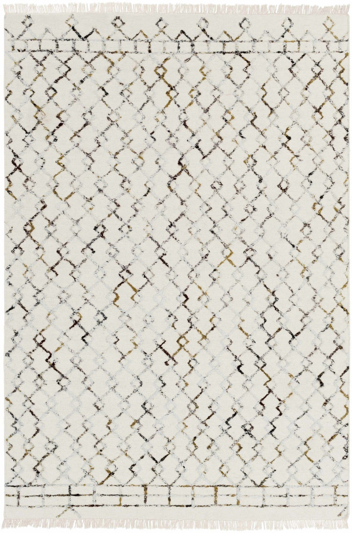 Husum Contemporary White And Gray Rug - The Rug Decor