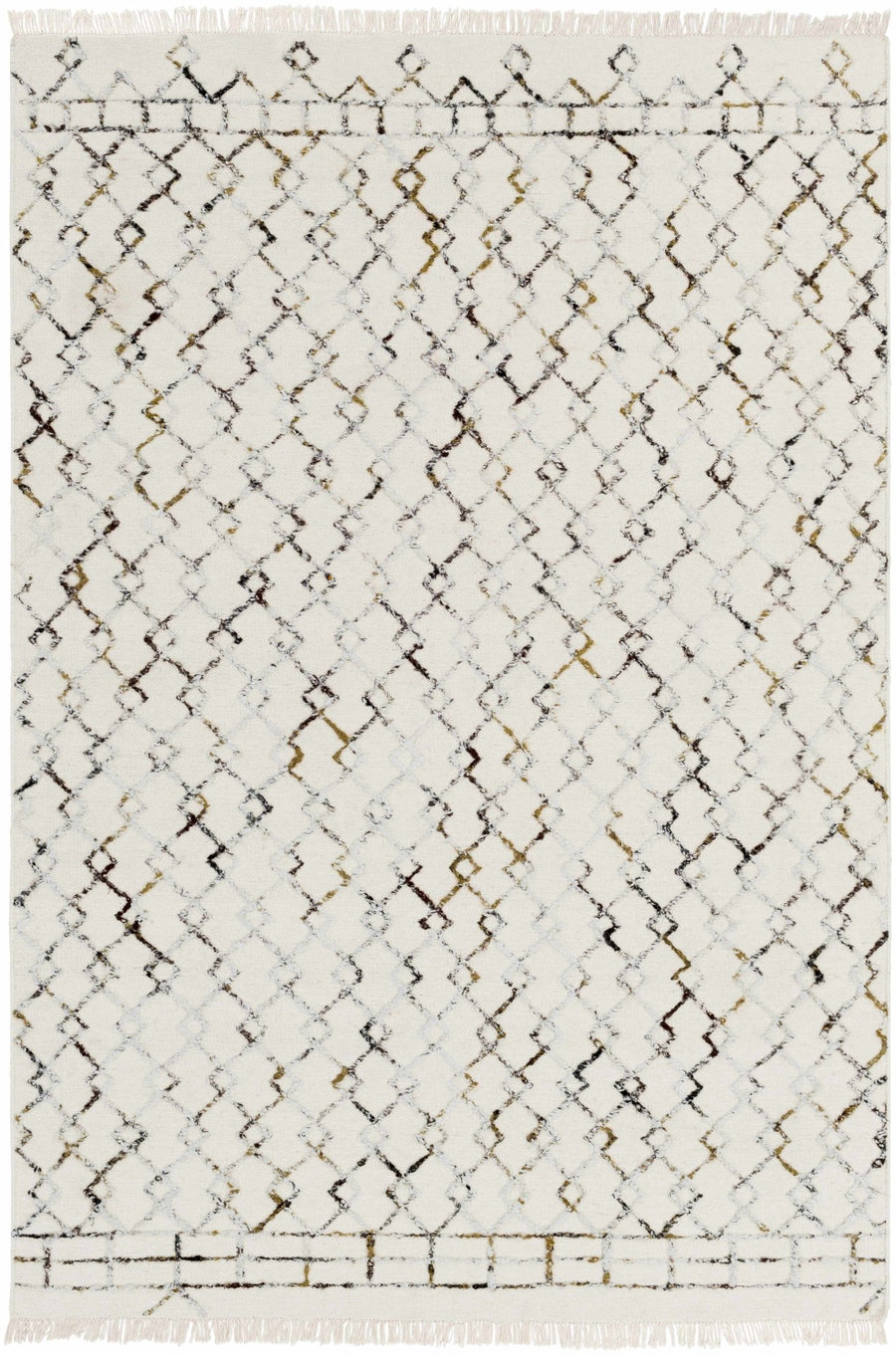 Husum Contemporary White And Gray Rug - The Rug Decor