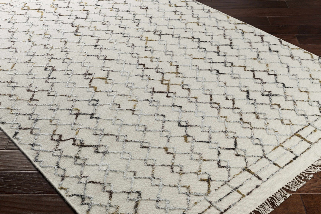 Husum Contemporary White And Gray Rug - The Rug Decor