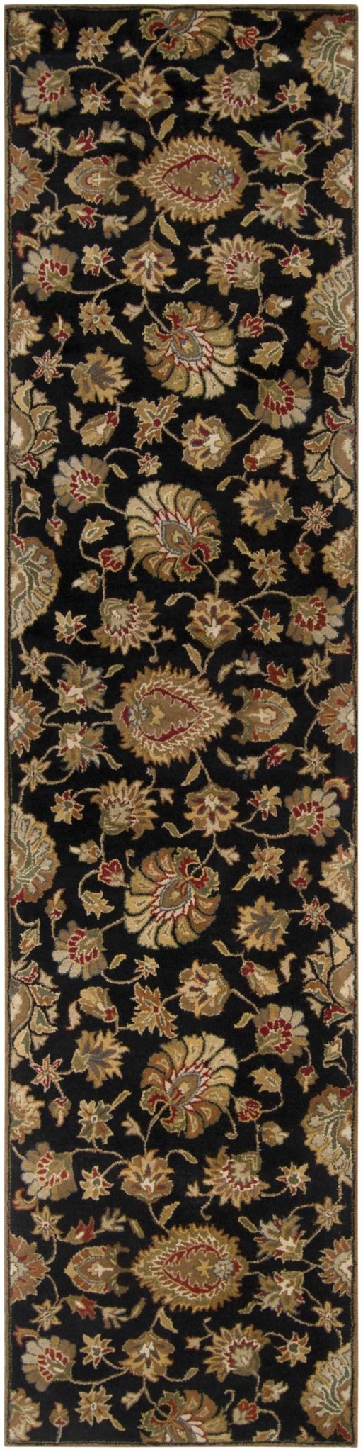 Huxley Traditional Floral Black And Beige Rug - The Rug Decor