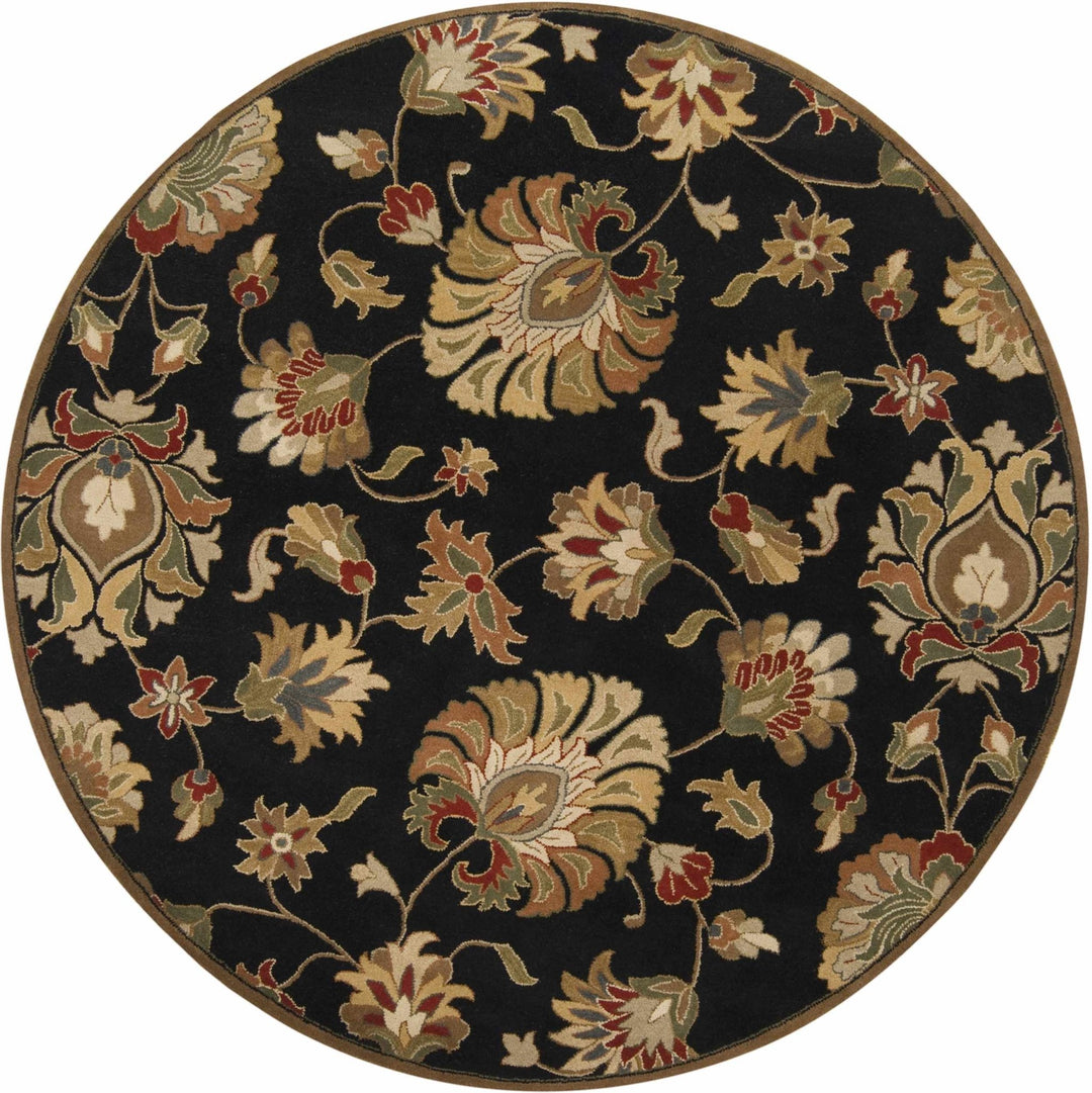 Huxley Traditional Floral Black And Beige Rug - The Rug Decor