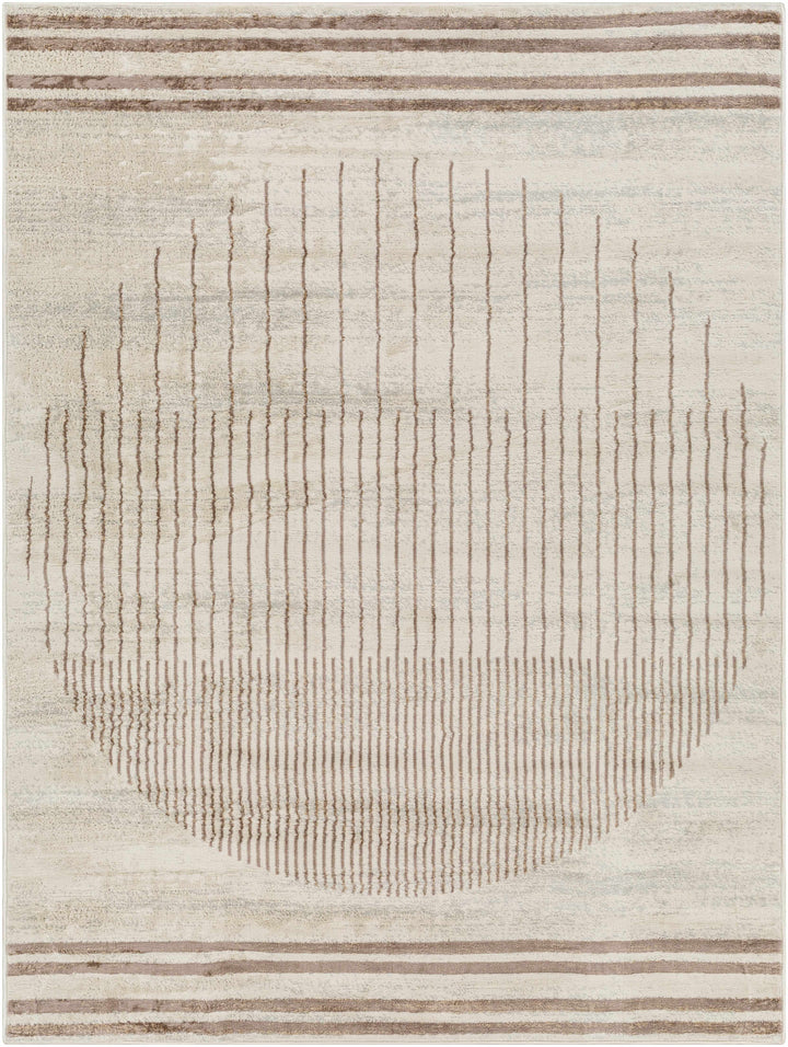 Howi Contemporary Beige And Brown Area Rug