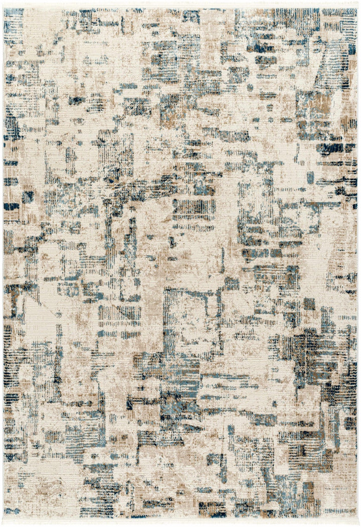Hyeon Contemporary Abstract Gray And Beige Rug - The Rug Decor
