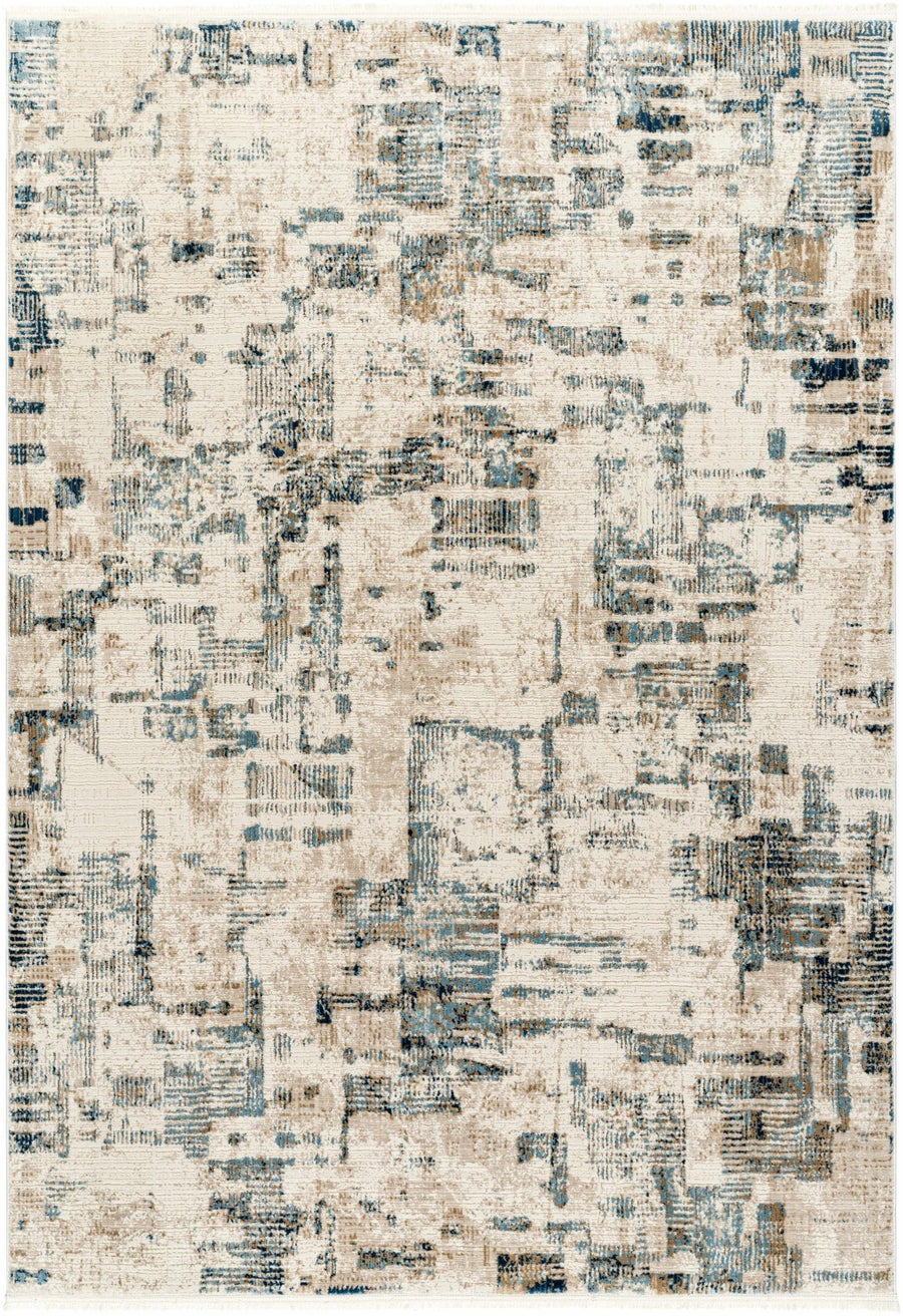 Hyeon Contemporary Abstract Gray And Beige Rug - The Rug Decor