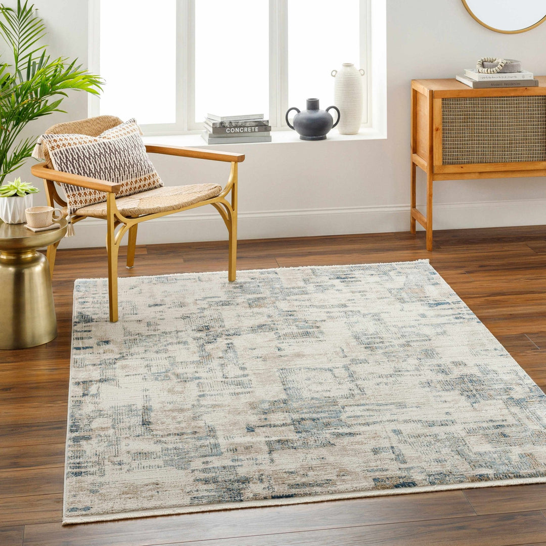 Hyeon Contemporary Abstract Gray And Beige Rug - The Rug Decor