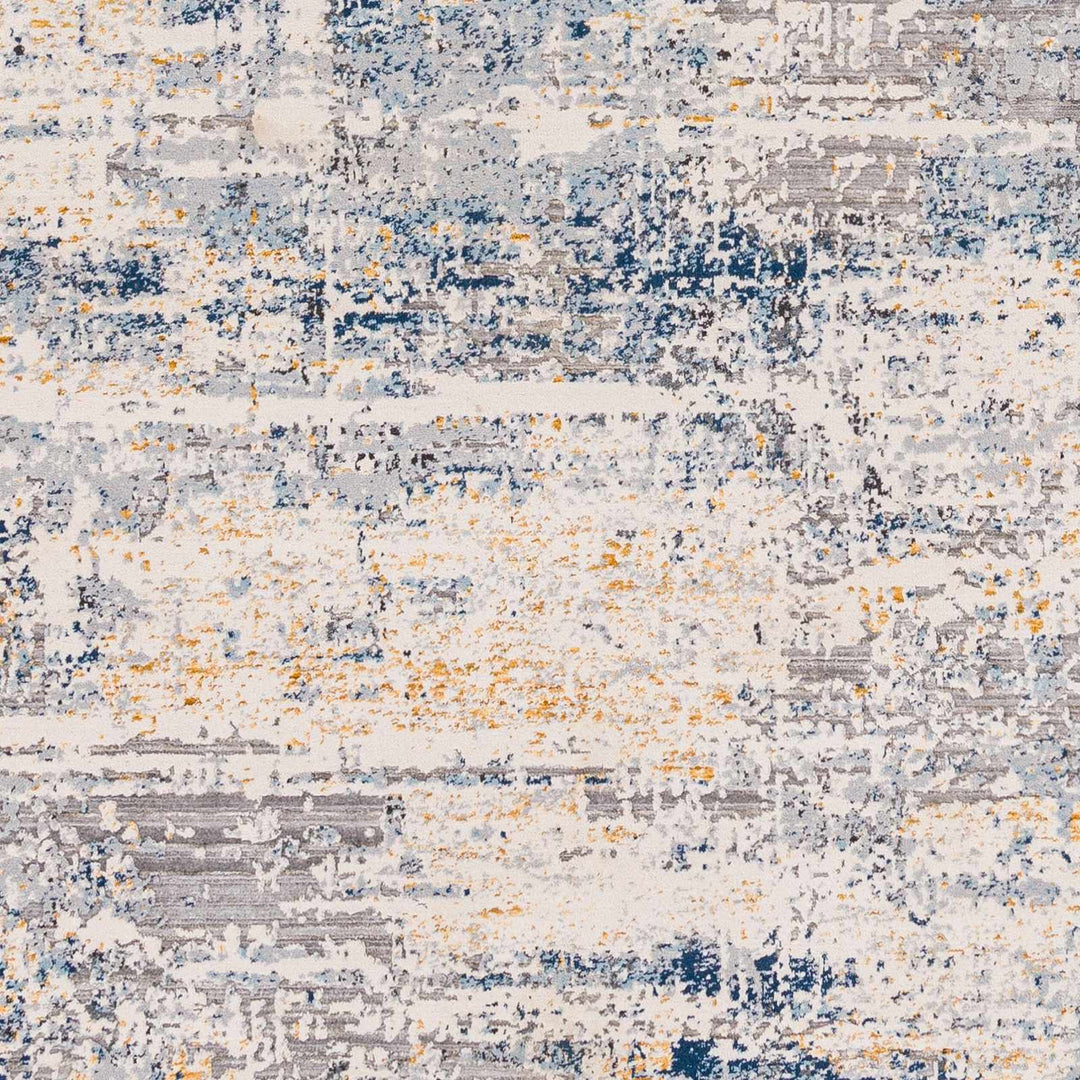 Hyman Contemporary Abstract Gray and Blue Rug - The Rug Decor
