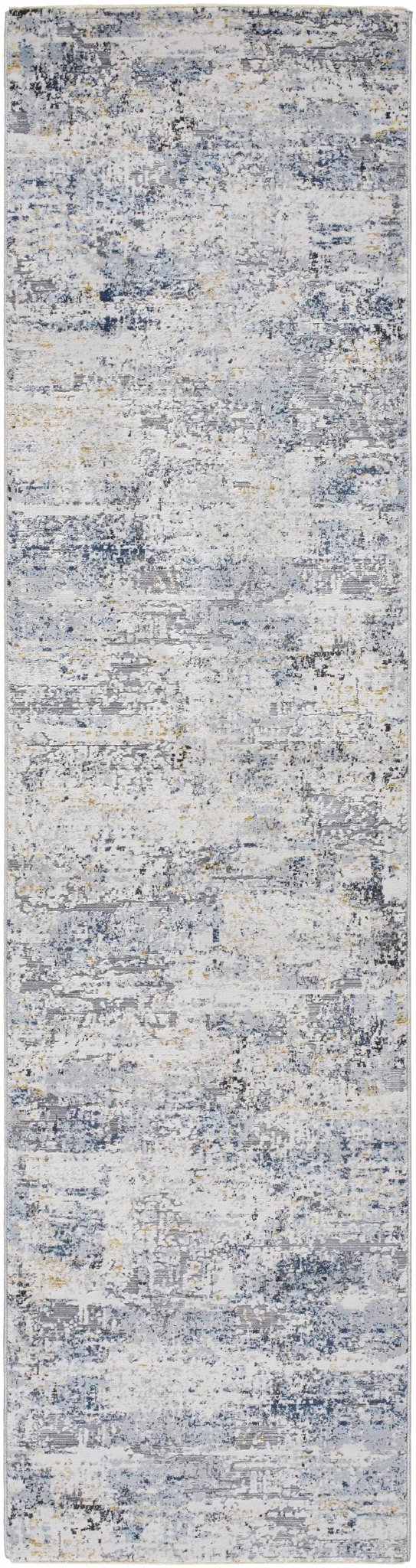 Hyman Contemporary Abstract Gray and Blue Rug - The Rug Decor