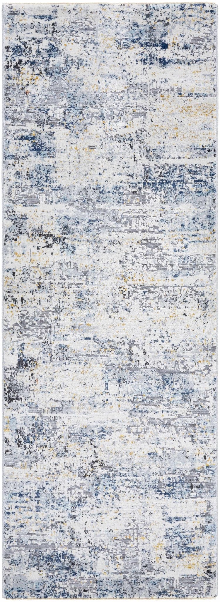 Hyman Contemporary Abstract Gray and Blue Rug - The Rug Decor
