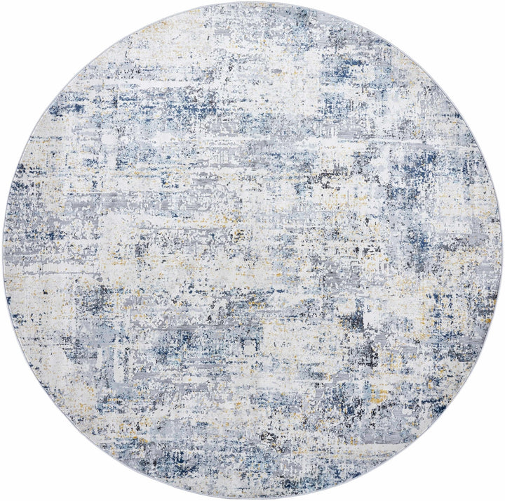 Hyman Contemporary Abstract Gray and Blue Rug - The Rug Decor