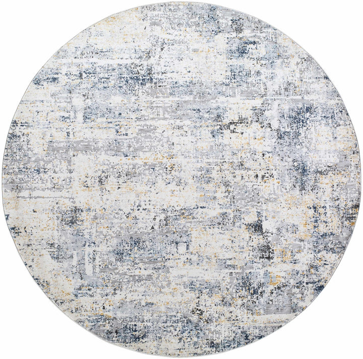 Hyman Contemporary Abstract Gray and Blue Rug - The Rug Decor