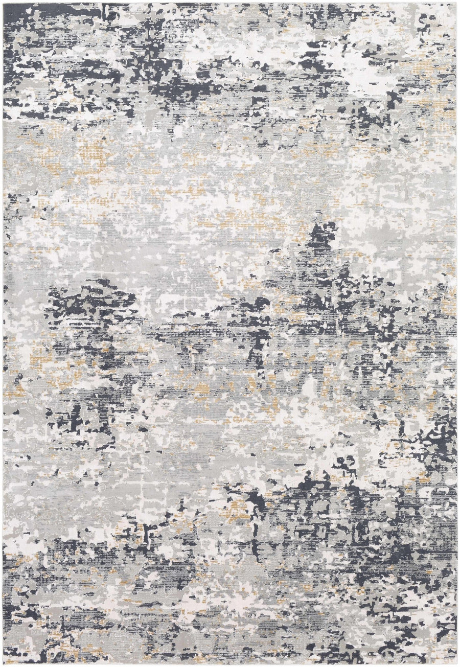 Hyner Charcoal And Gray Modern Abstract Design Area Rug - The Rug Decor