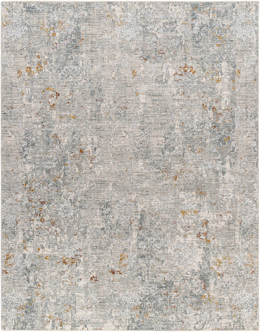 Ifama Modern Abstract Design Gray Rug with Fringes - The Rug Decor