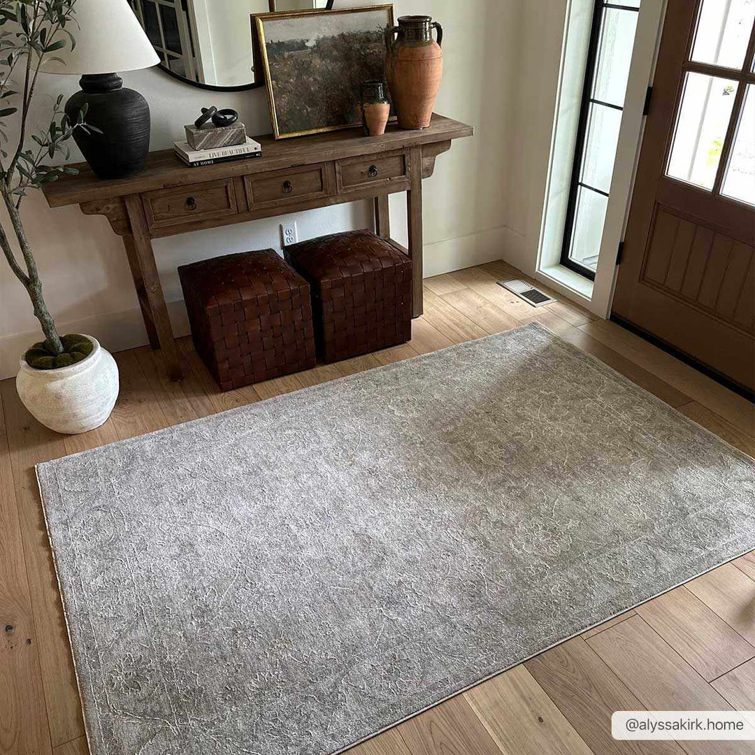 Iikka Traditional Beige And Gray Area Rug - The Rug Decor
