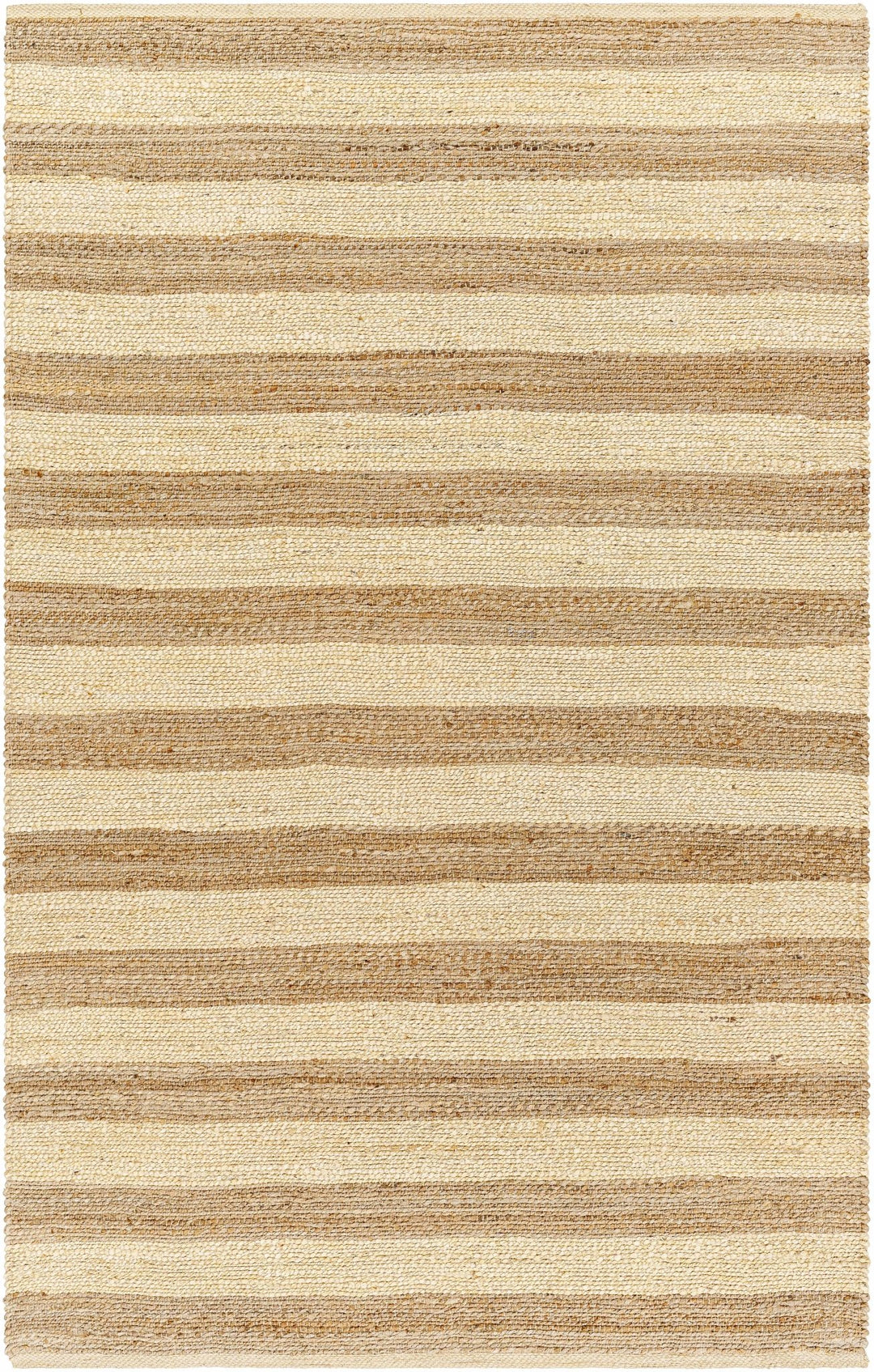 Ilkay Modern Stripe Design Tan Hand Woven Jute Area Rug - The Rug Decor