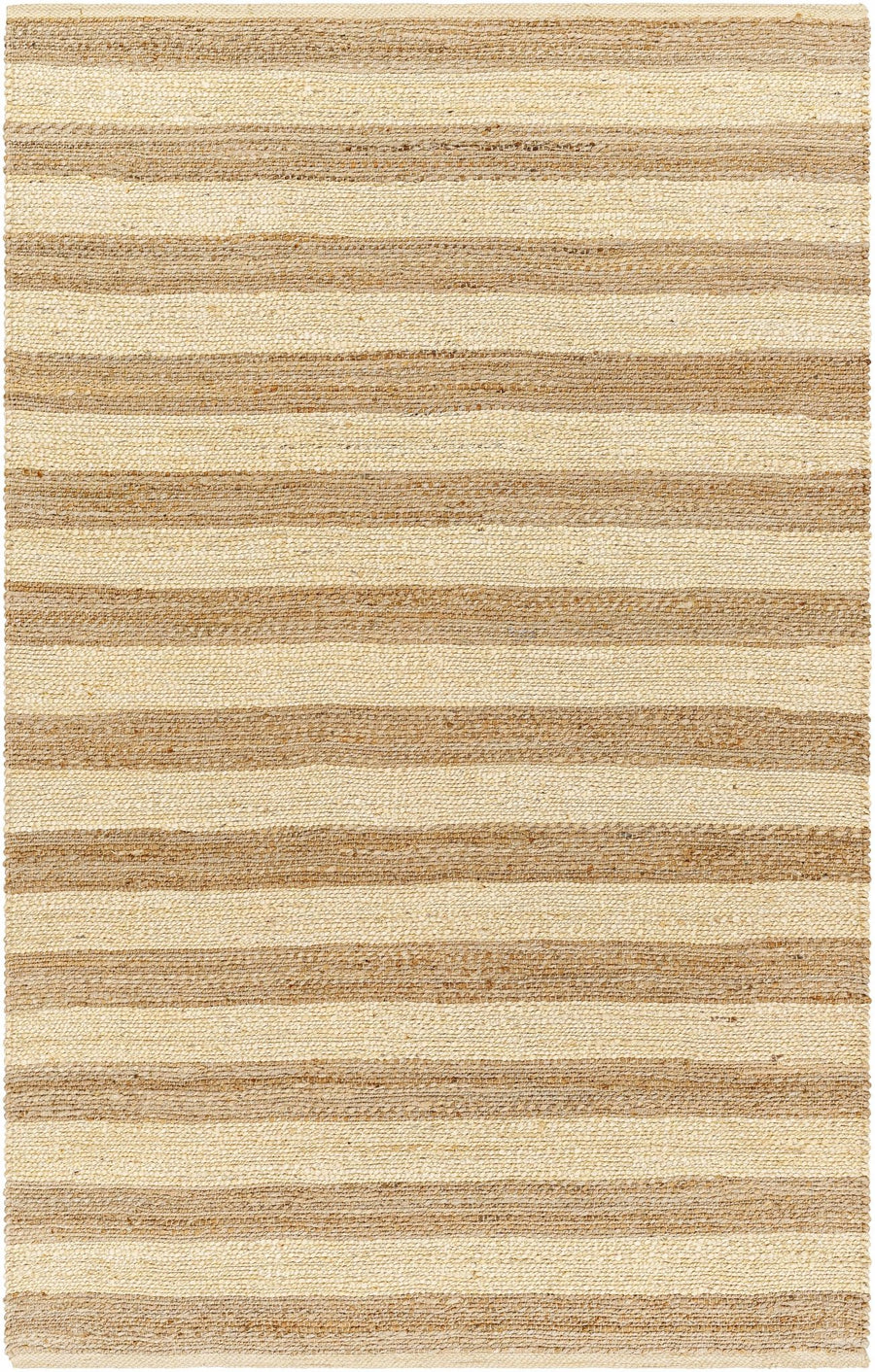 Ilkay Modern Stripe Design Tan Hand Woven Jute Area Rug - The Rug Decor