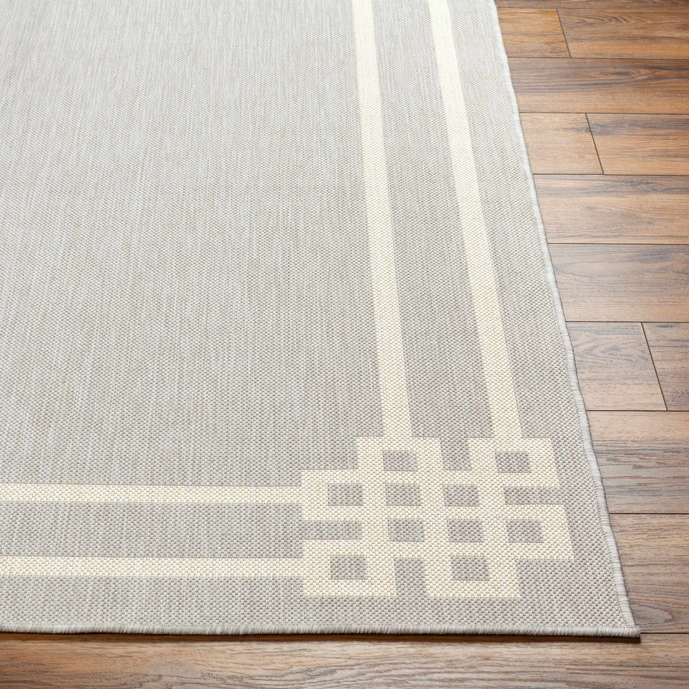 Ilori Modern Solid Gray And Ivory Area Rug - The Rug Decor