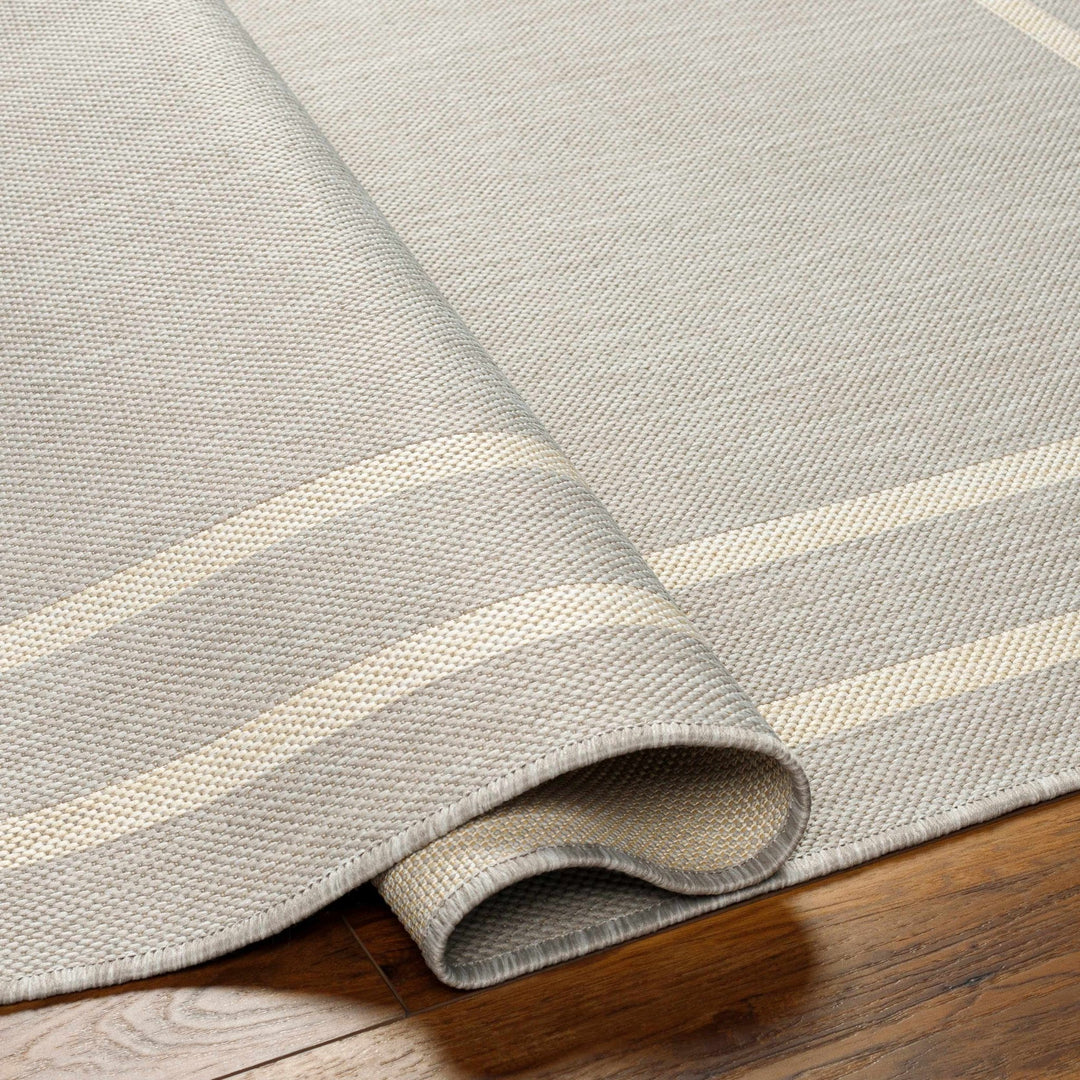 Ilori Modern Solid Gray And Ivory Area Rug - The Rug Decor