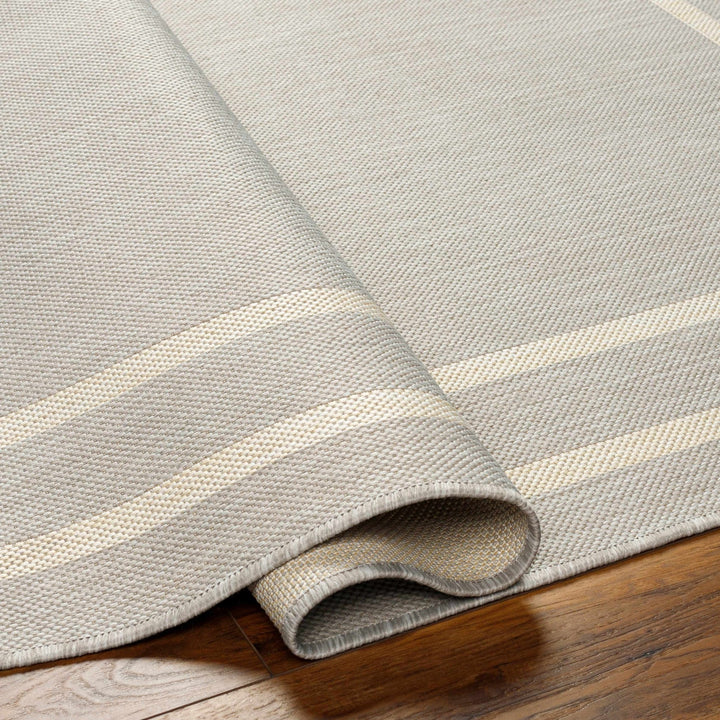 Ilori Modern Solid Gray And Ivory Area Rug - The Rug Decor