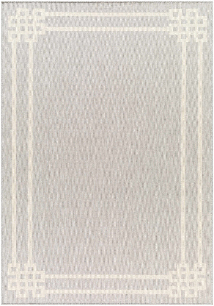 Ilori Modern Solid Gray And Ivory Area Rug - The Rug Decor