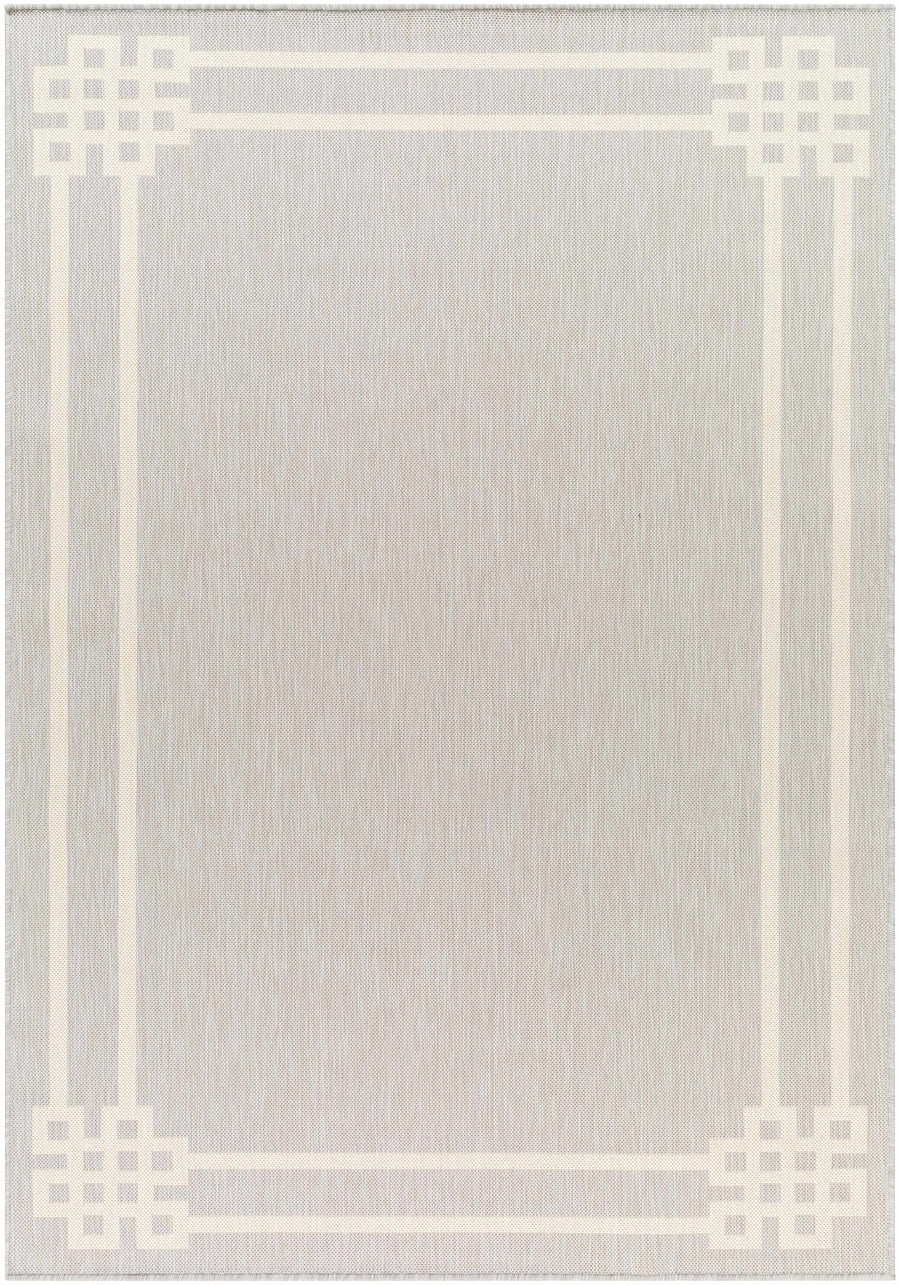 Ilori Modern Solid Gray And Ivory Area Rug - The Rug Decor