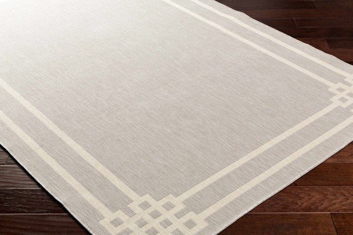 Ilori Modern Solid Gray And Ivory Area Rug - The Rug Decor