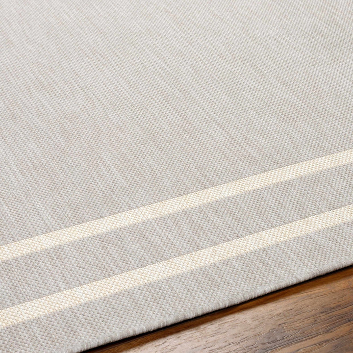 Ilori Modern Solid Gray And Ivory Area Rug - The Rug Decor