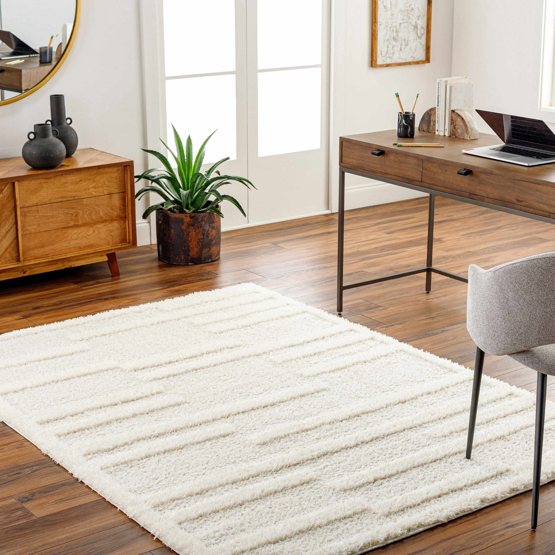 Imani Contemporary Geometrical White Rug - The Rug Decor