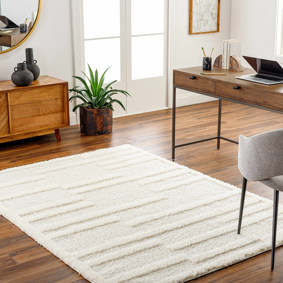 Imani Contemporary Geometrical White Rug - The Rug Decor