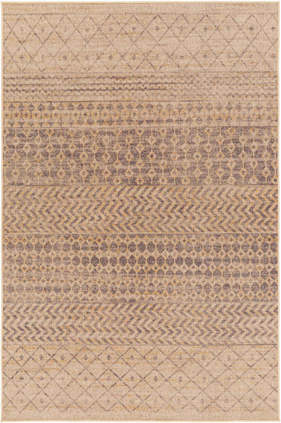 Inali Traditional Style Tan Washable Area Rug - The Rug Decor