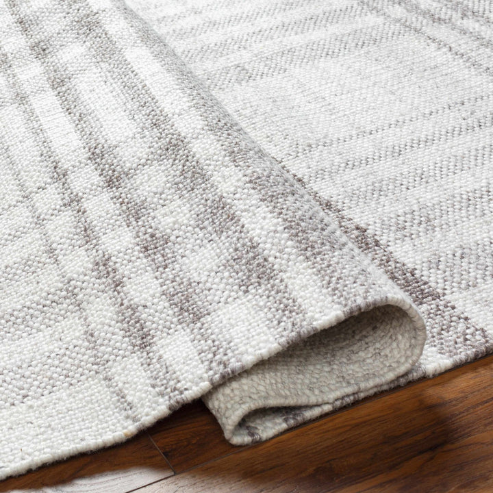 Inara Contemporary Gray And Ivory Plaid Area Rug - The Rug Decor