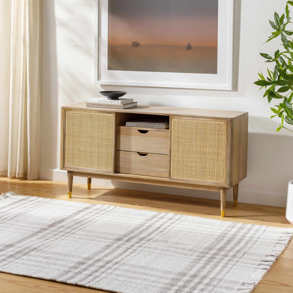 Inara Contemporary Gray And Ivory Plaid Area Rug - The Rug Decor