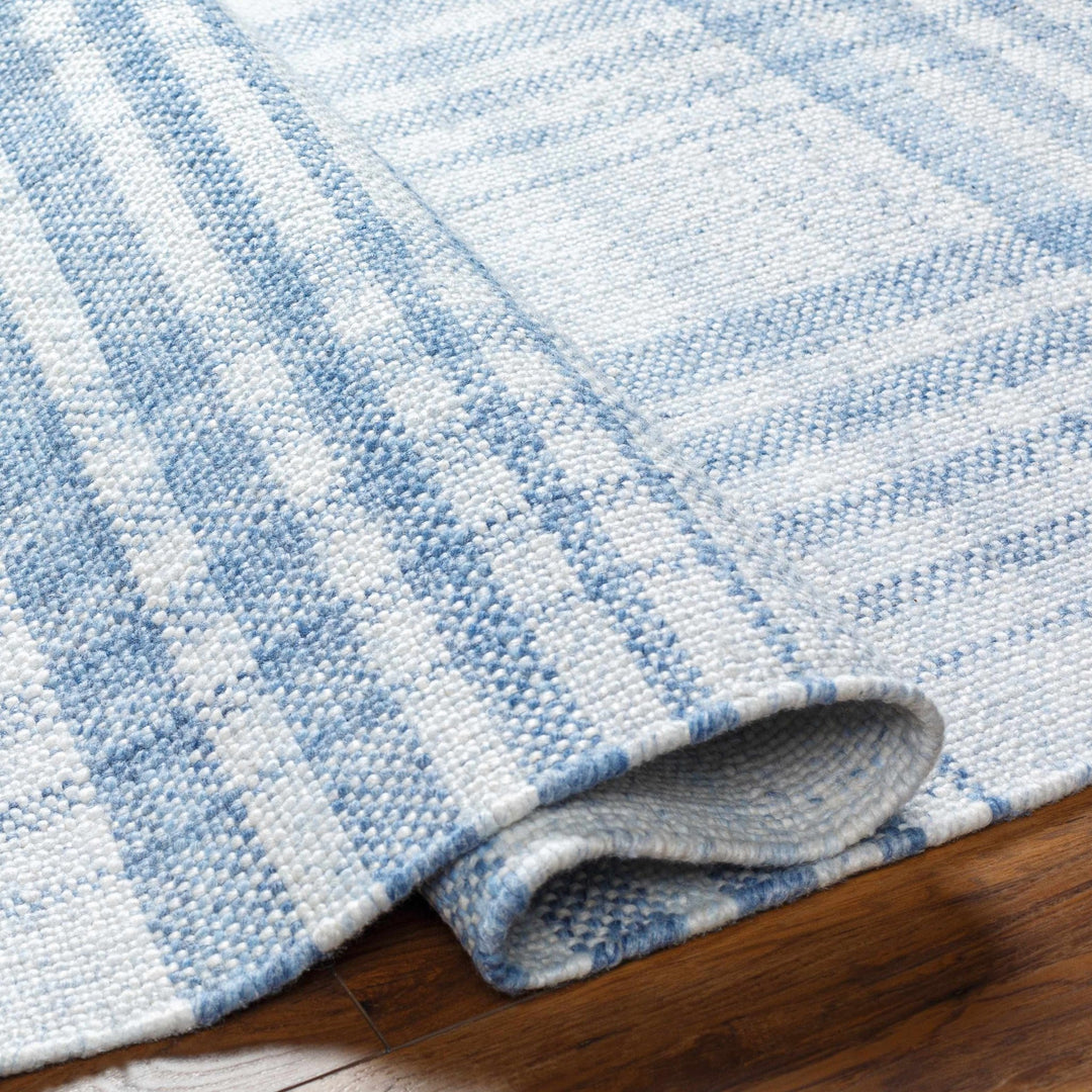 Inara Contemporary Style Blue And White Area Rug - The Rug Decor