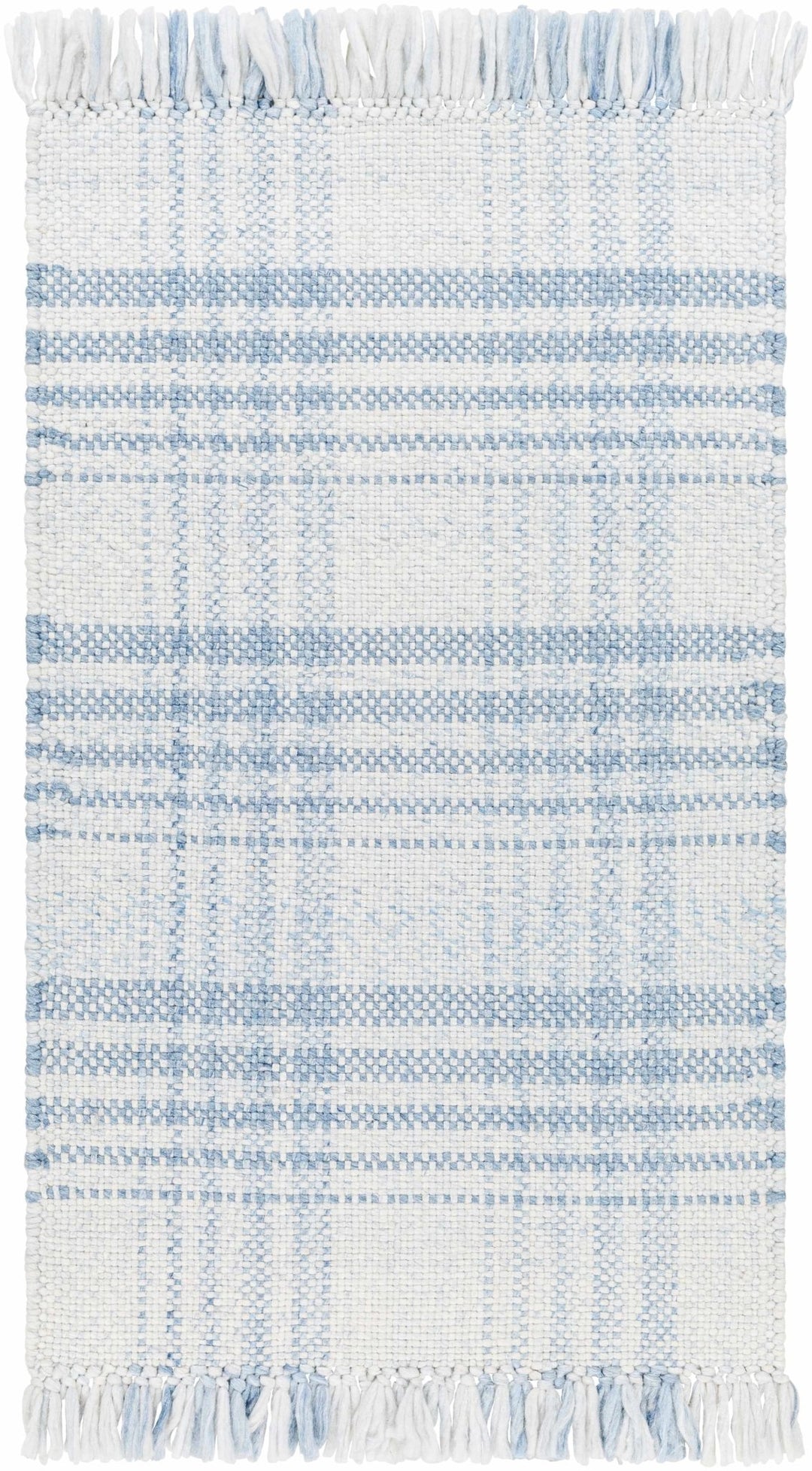 Inara Contemporary Style Blue And White Area Rug - The Rug Decor