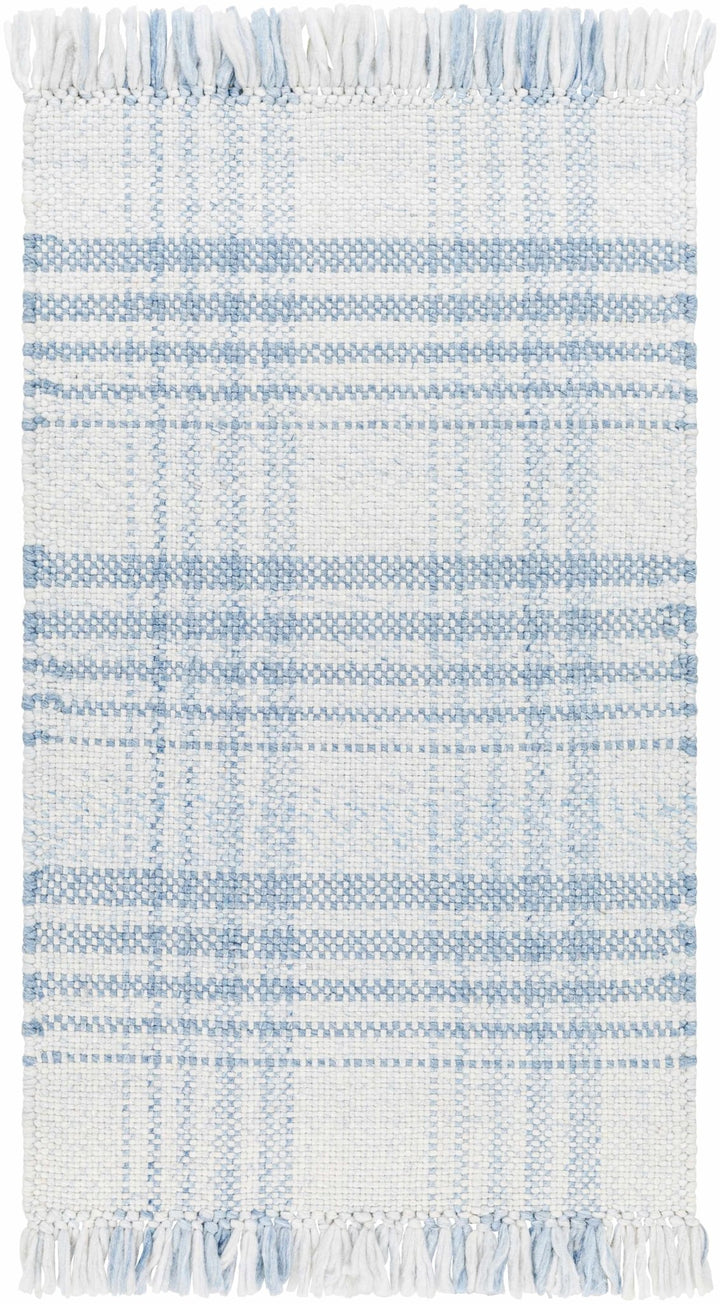 Inara Contemporary Style Blue And White Area Rug - The Rug Decor